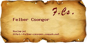 Felber Csongor névjegykártya