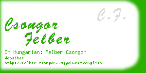 csongor felber business card